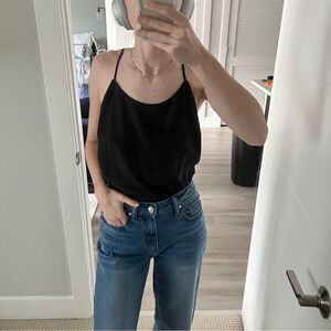 Black Women's Satin Silk Tank Top